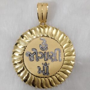 916 Gold Fancy Gent's Goddess Named Pendant