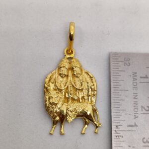916 gold chamunda maa pendant