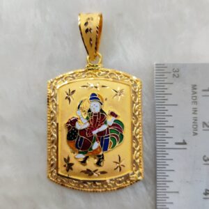 916 gold fancy  bahuchar maa minakari pendant
