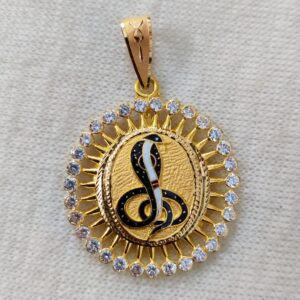 916 Gold Fancy Gent's Goga Maharaj Minakari Pendant