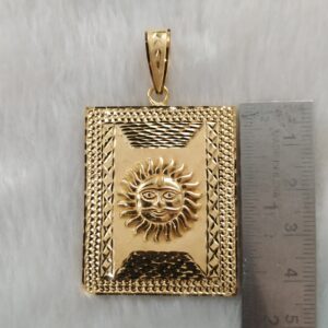 916 Gold Fancy Gent's Surya Pendant