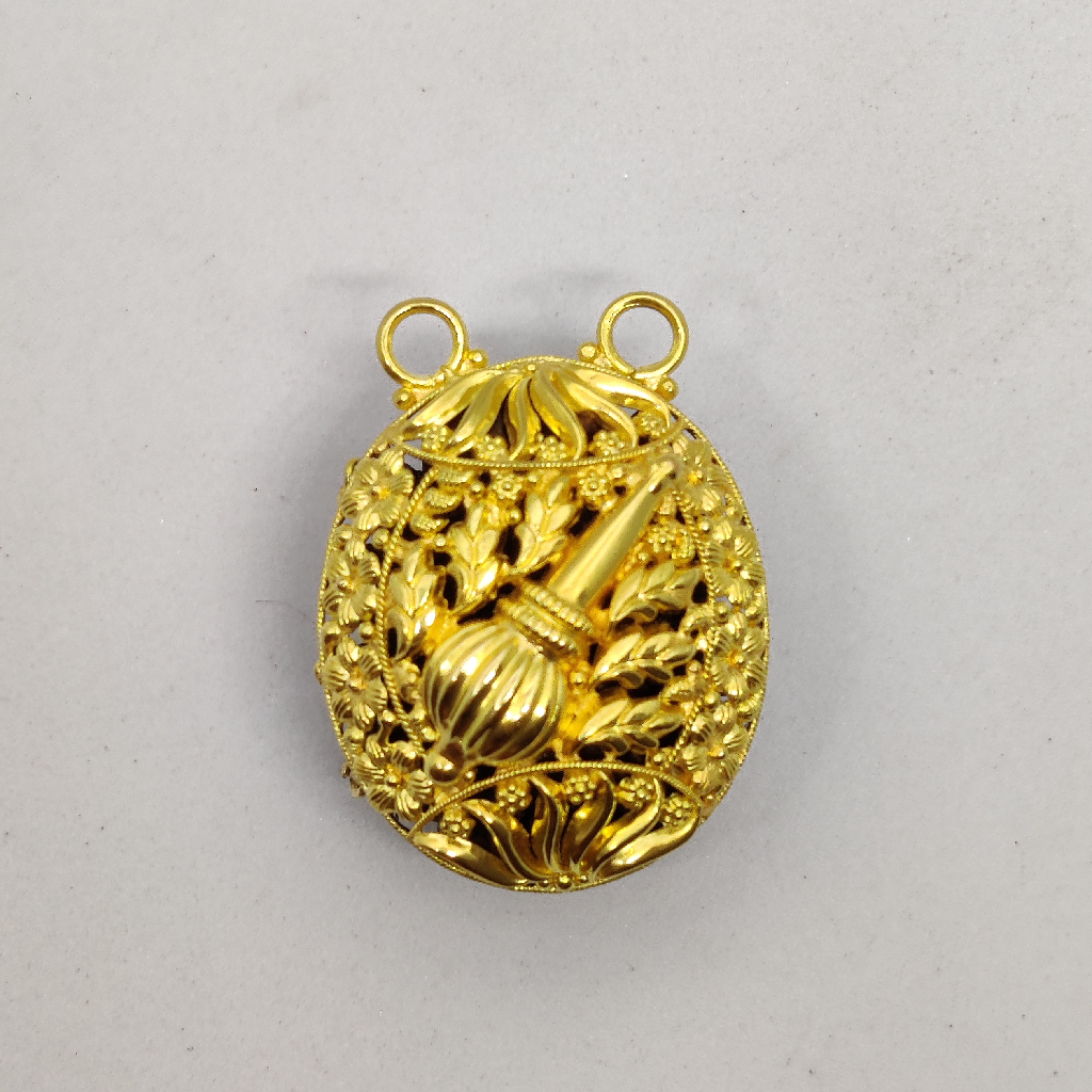 916 Gold Fancy Gent's Rudraksh Pendant - Image 2