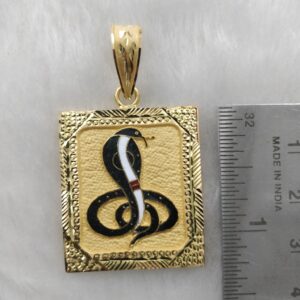22k gold square design goga maharaj pendant