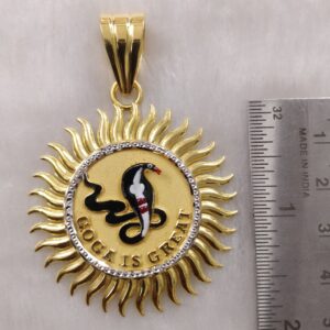 22k gold surya design goga maharaj pendant