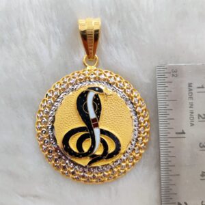 916 gold round shape goga maharaj pendant