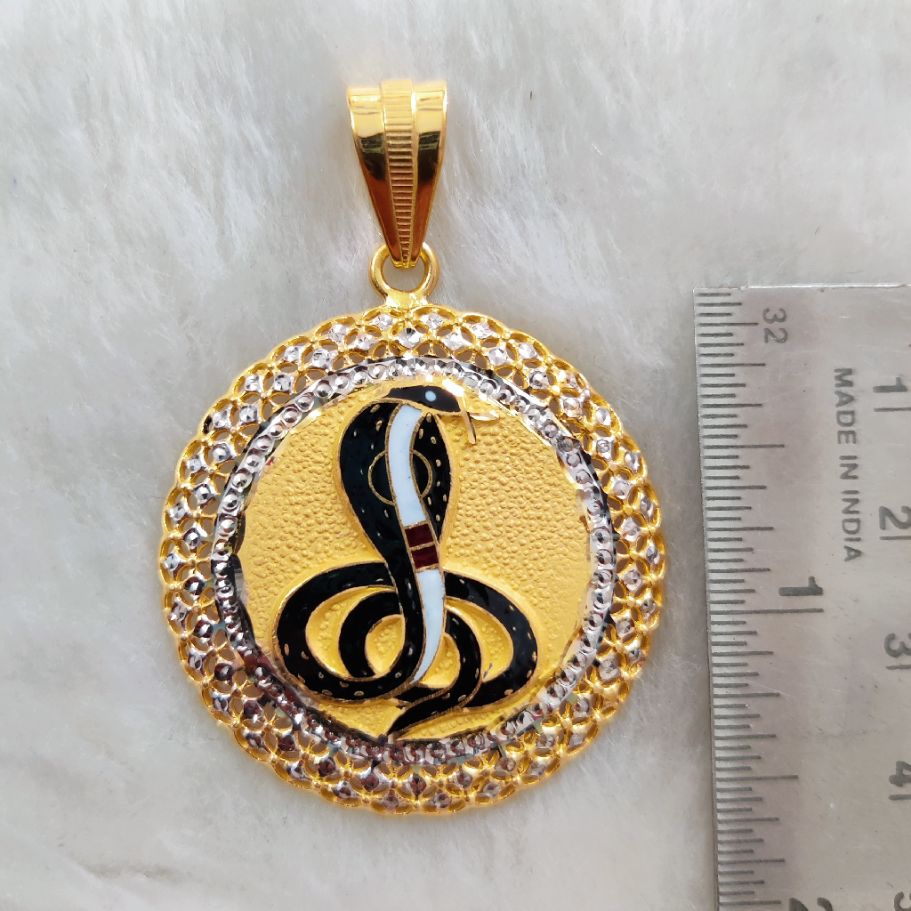 916 gold round shape goga maharaj pendant - Image 2