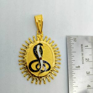 916 gold surya gent's goga maharaj pendant
