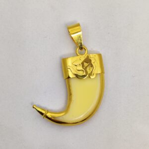 916 gold OM Design gent's artificial lion nail pendant