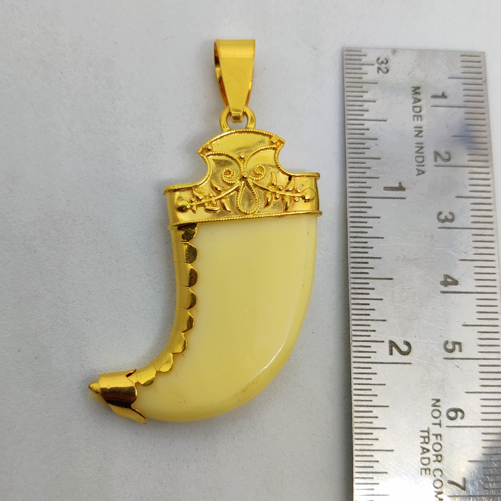 916 gold gent's artificial lion nail pendant - Image 2
