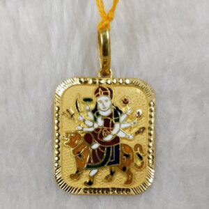 916 gold ambaji maa minakari pendant