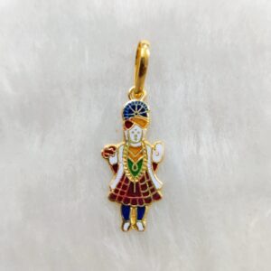 916 Gold Ghanshyam Maharaj Minakari Pendant