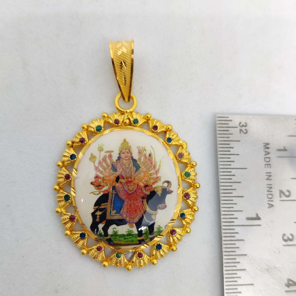 916 Gold Fancy Gent's Visay Maa Photo Mina Pandal - Image 2