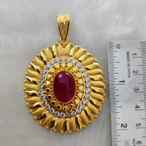 916 Gold Fancy Gent's Singal Stone Pandal