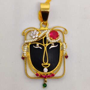 916 gold fancy antique shreenathji face pendant