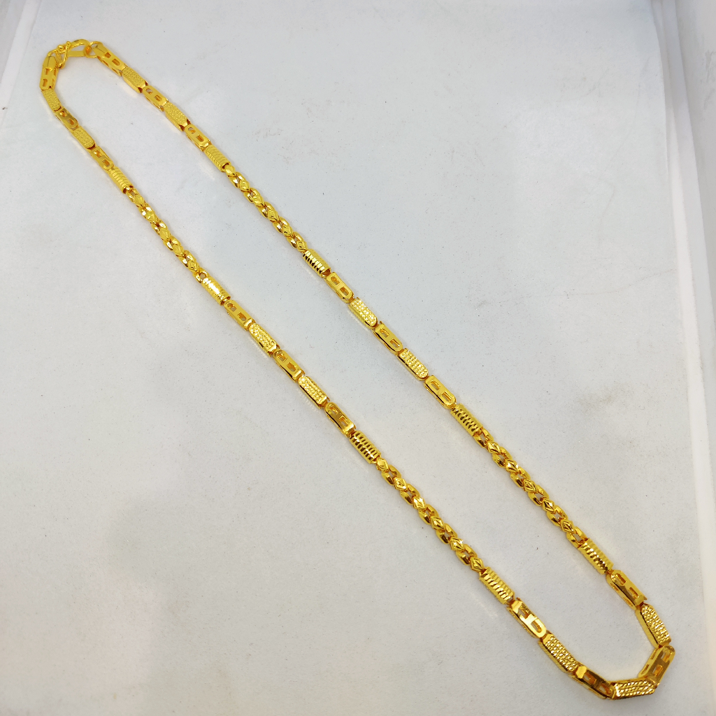 916 Gold Fancy Unisex Handmade Chain - Image 3