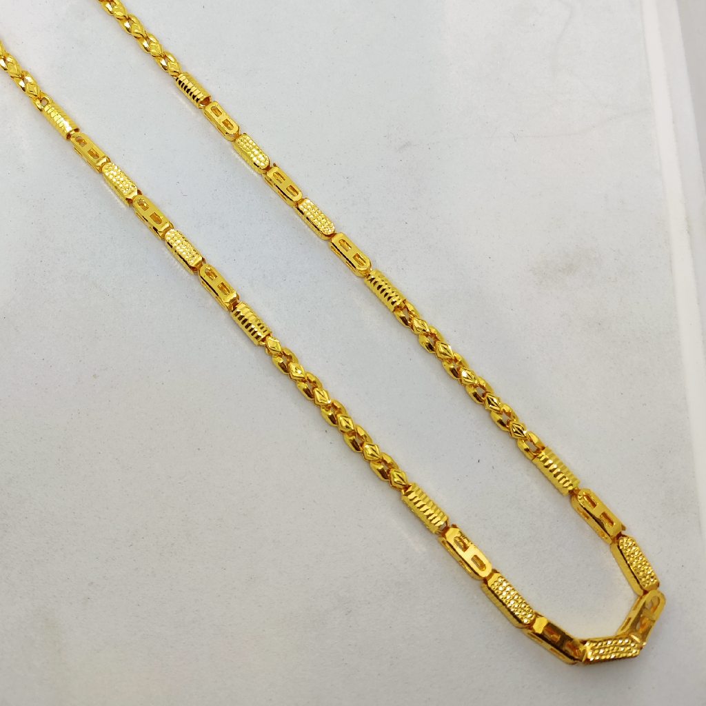 916 Gold Fancy Unisex Handmade Chain - Image 2