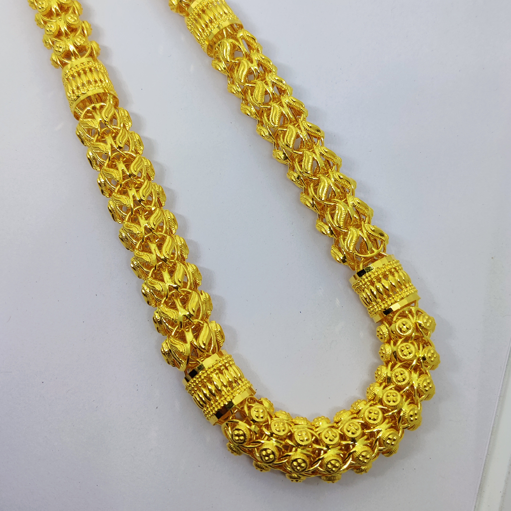 916 Gold Fancy Gent's Super Hollow Chain - Image 3