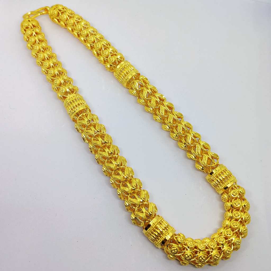 916 Gold Fancy Gent's Super Hollow Chain - Image 2