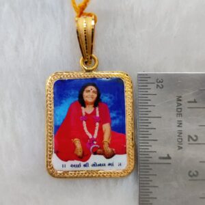 916 gold fancy gent's sonal maa photo mina pendant