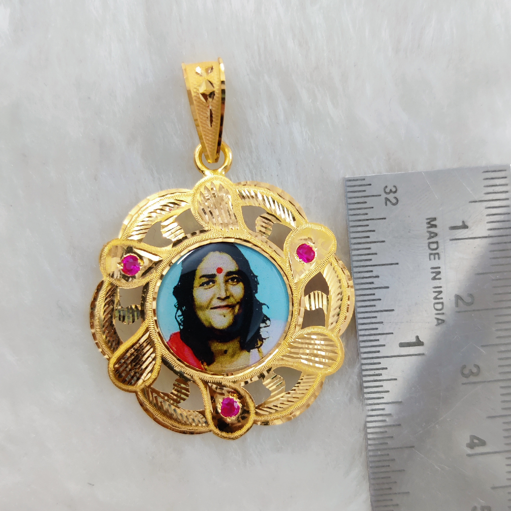 916 Gold Fancy Gent's Sonal maa Photo Mina pandal - Image 2