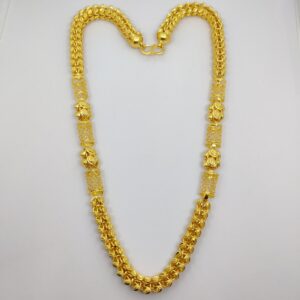 916 Gold Fancy Gent's Hollow Chain