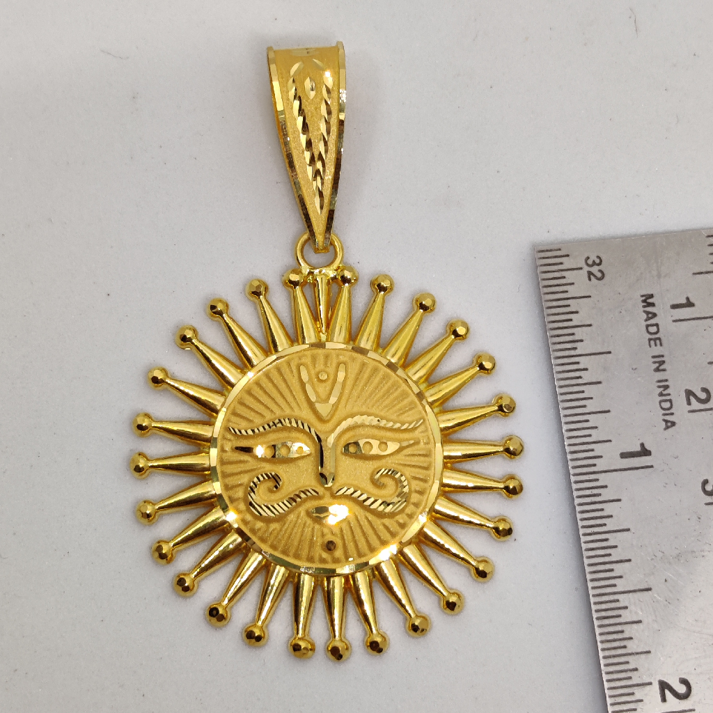 916 Gold Fancy Gent's Surrya Dev Pandal - Image 2