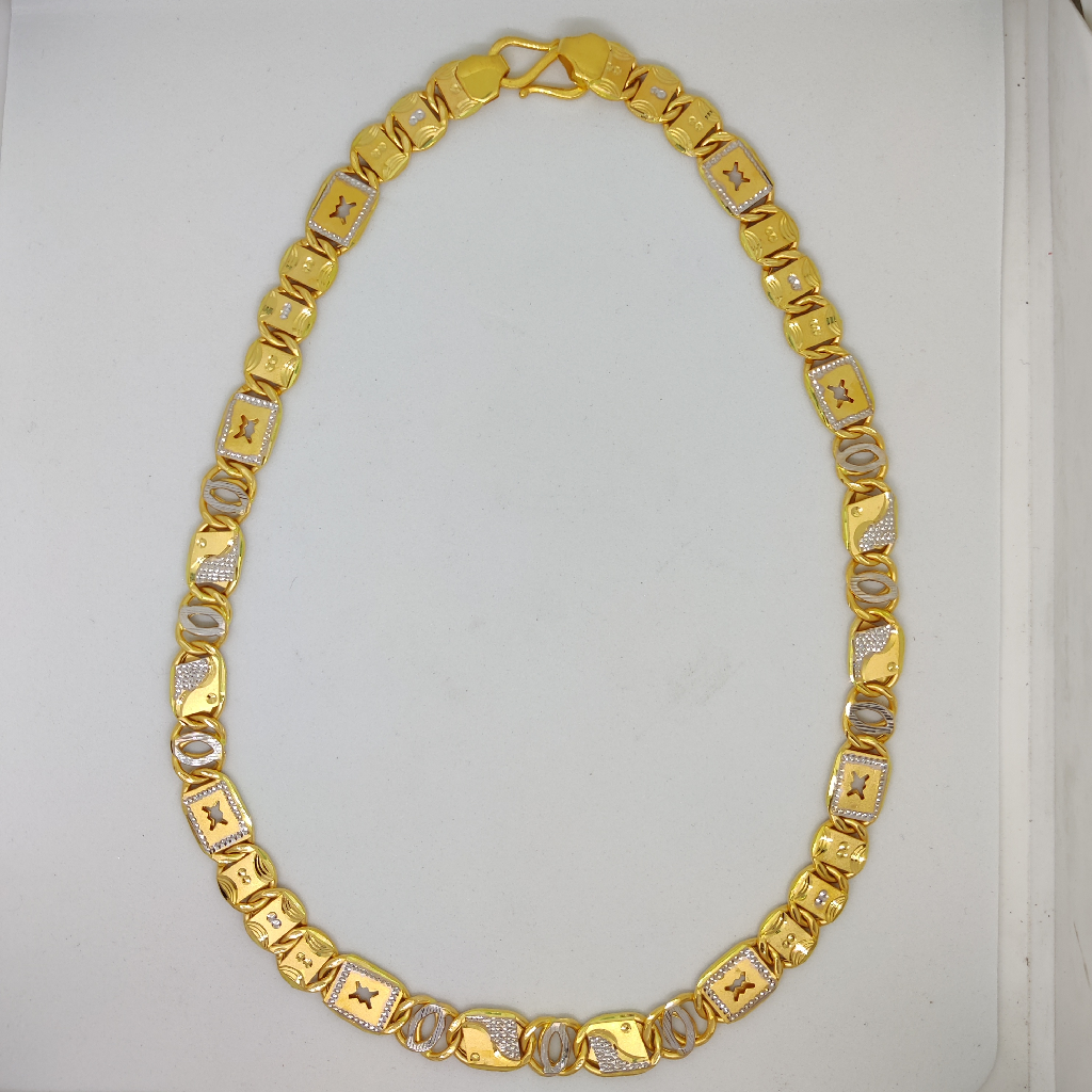 916 Gold Fancy Gent's Solid Style Chain - Image 2