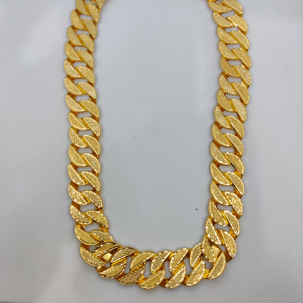 916 Gold Fancy Gent's Singapuri Chain - Image 2