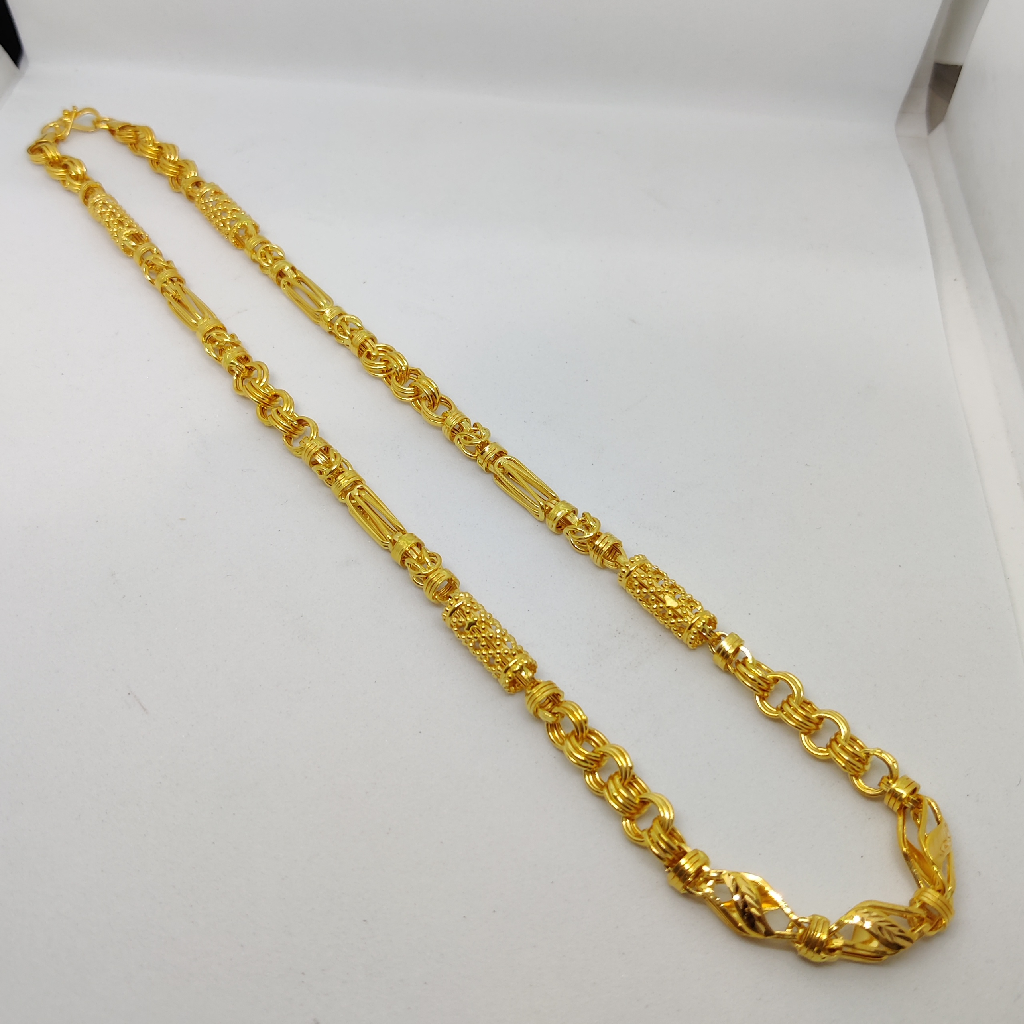 916 Gold Fancy Gent's Indo Italian Chain - Image 2