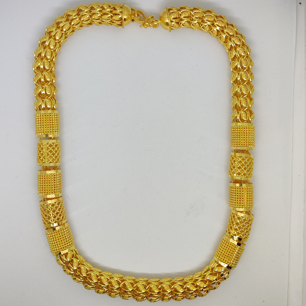 916 Gold Fancy Gent's Super Hollow Chain - Image 2