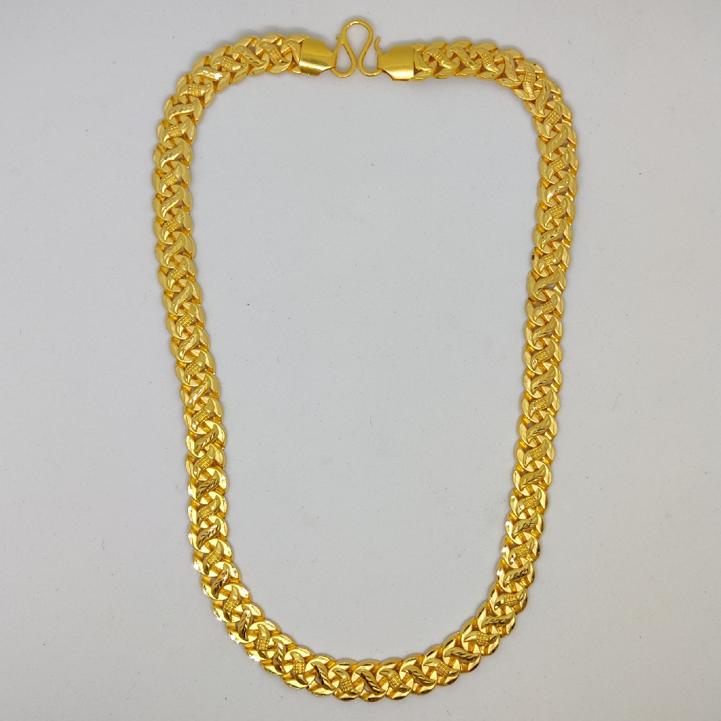 916 Gold Fancy Gent's Singapuri Chain - Image 3