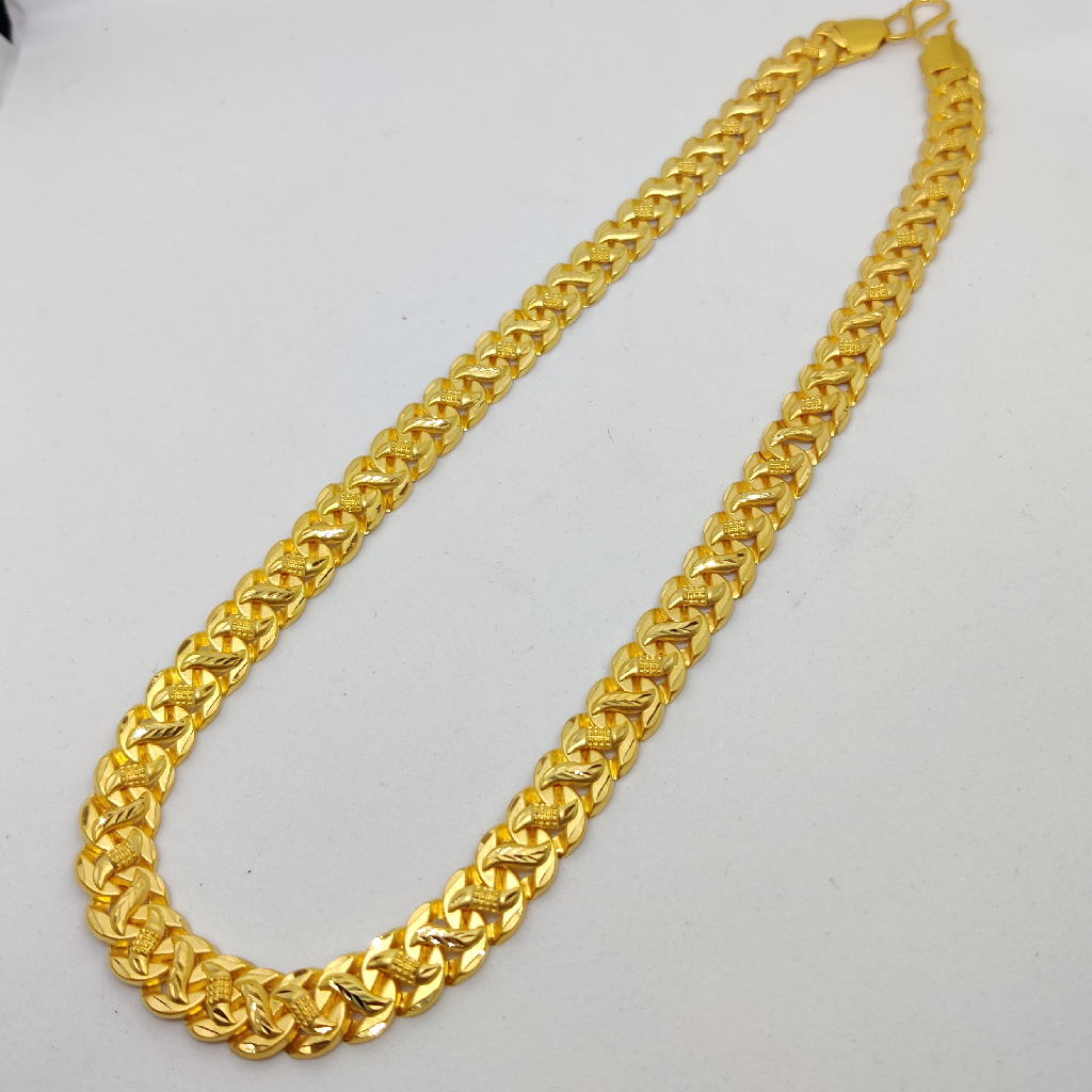 916 Gold Fancy Gent's Singapuri Chain