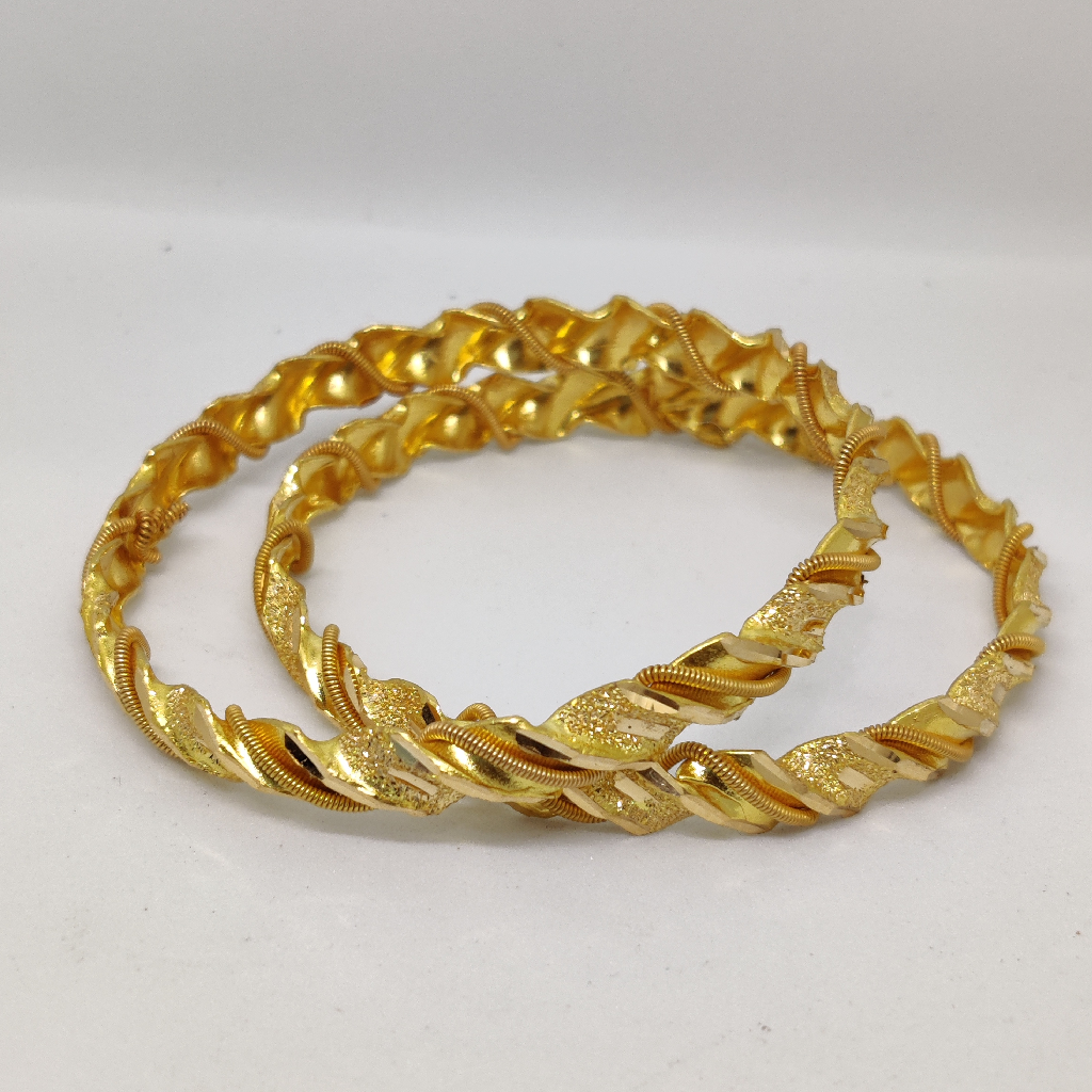 916 Gold Fancy Ladies Bangles - Image 4