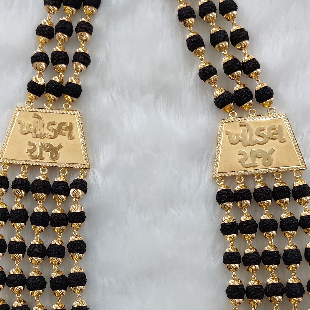 916 Gold Fancy Gent's Rudraksh Mala - Image 3