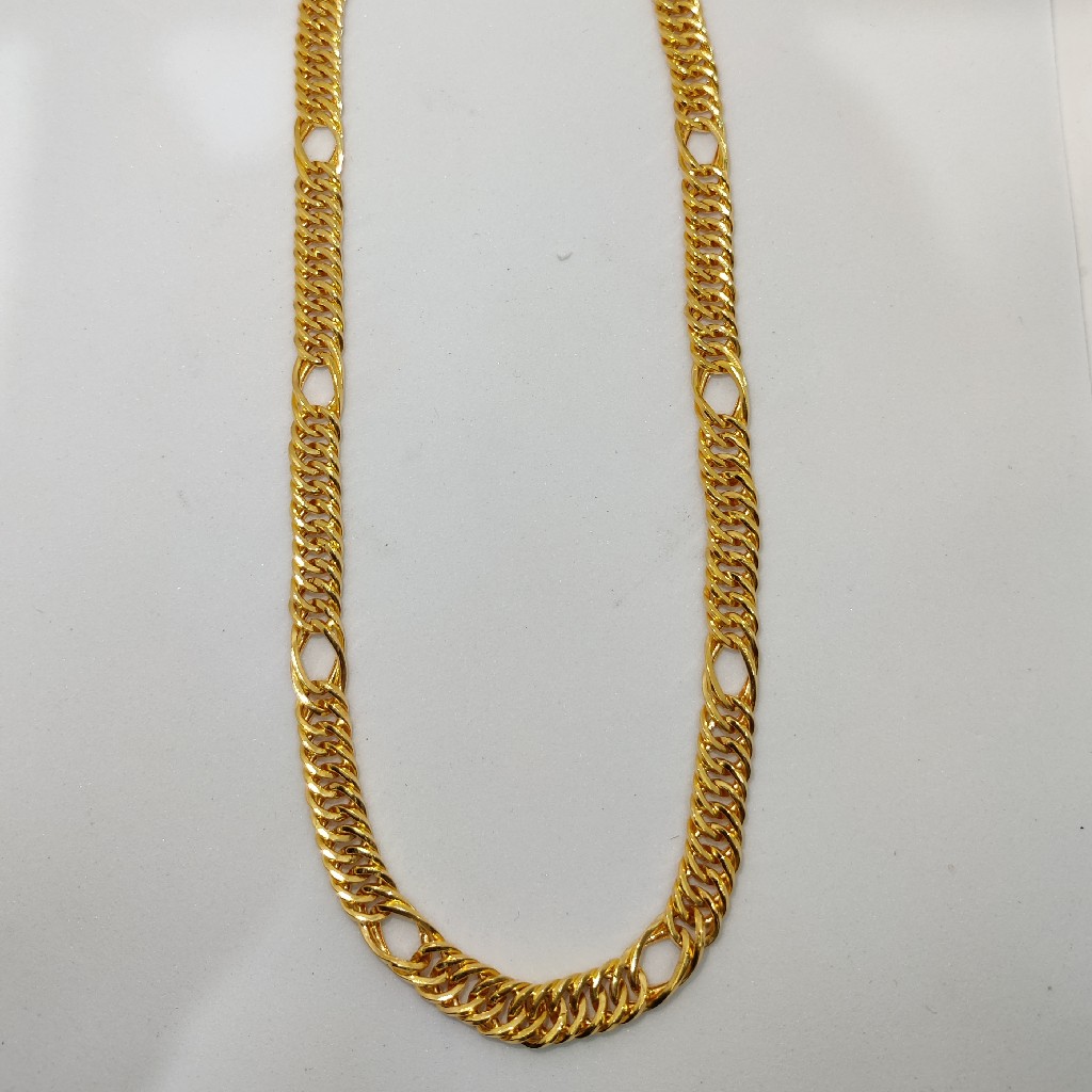 916 Gold Fancy Gent's indo Italian Chain - Image 2