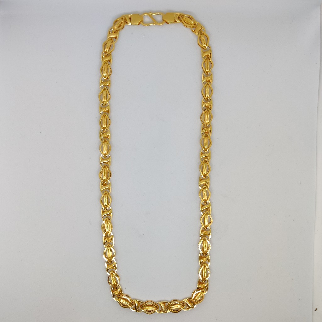 916 Gold Fancy Gent's Info Italian Chain - Image 2