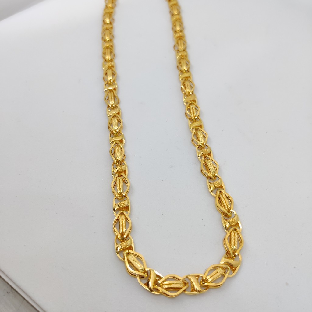 916 Gold Fancy Gent's Info Italian Chain