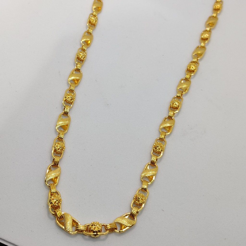 916 gold fancy gent's info italian chain - Image 2