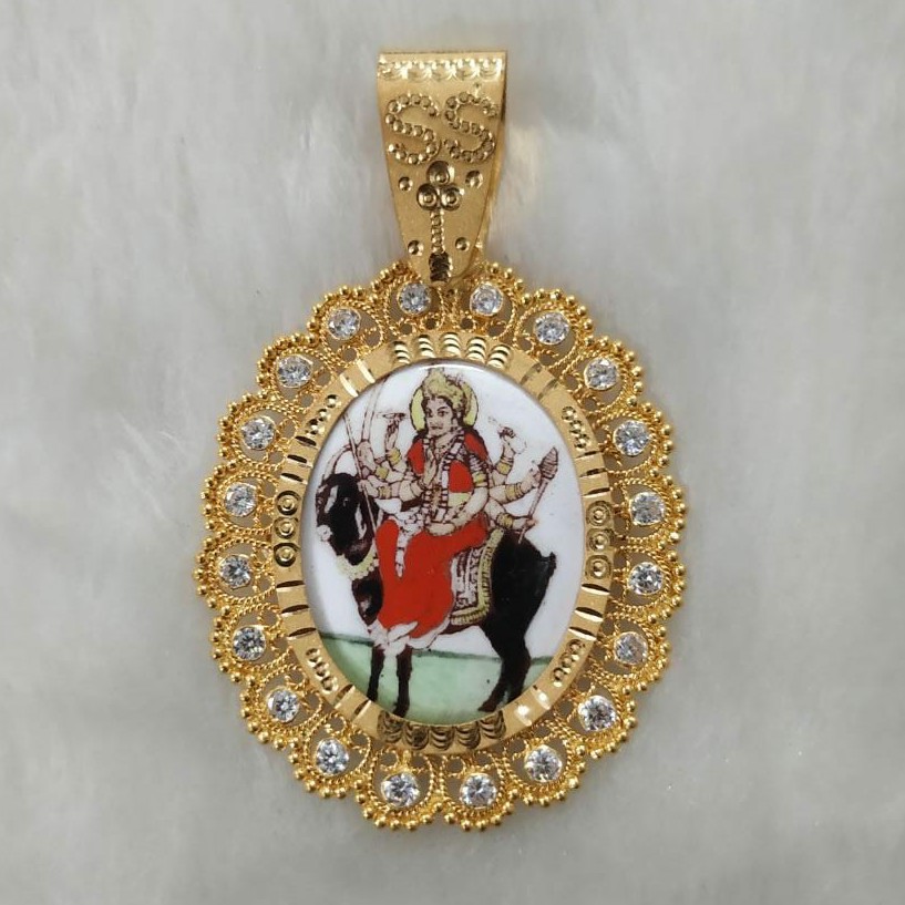 916 Gold Fancy Gent's Meladi Maa Photo Frame Pandal
