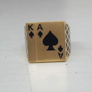 916 Gold Fancy Gent's Tash Ring