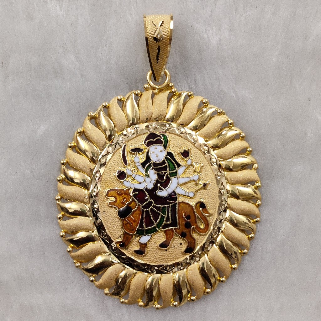 916 Gold Fancy Gent's Ambaji Minakari Pandal