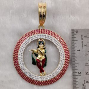 916 gold fancy gent's shree krishna pendant