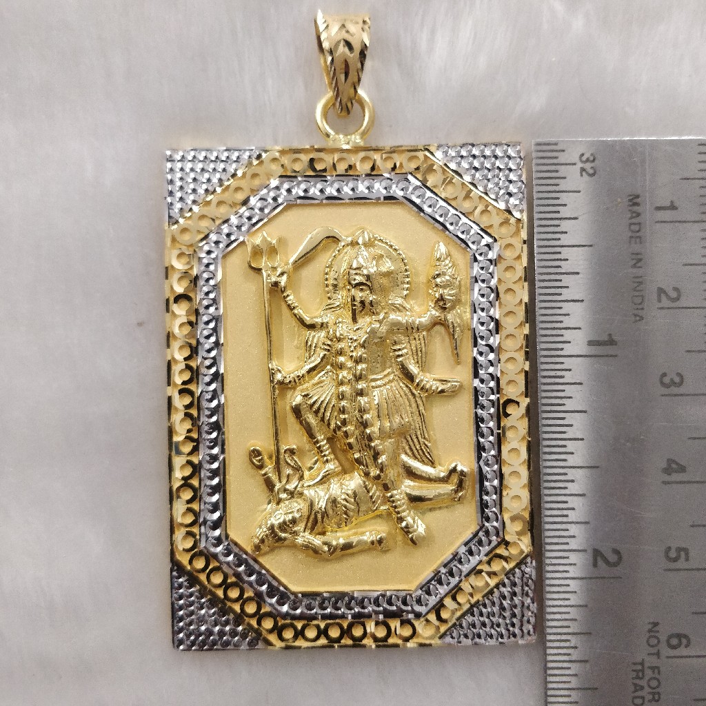916 Gold Fancy Gent's Mahakali Maa Pendant - Image 2