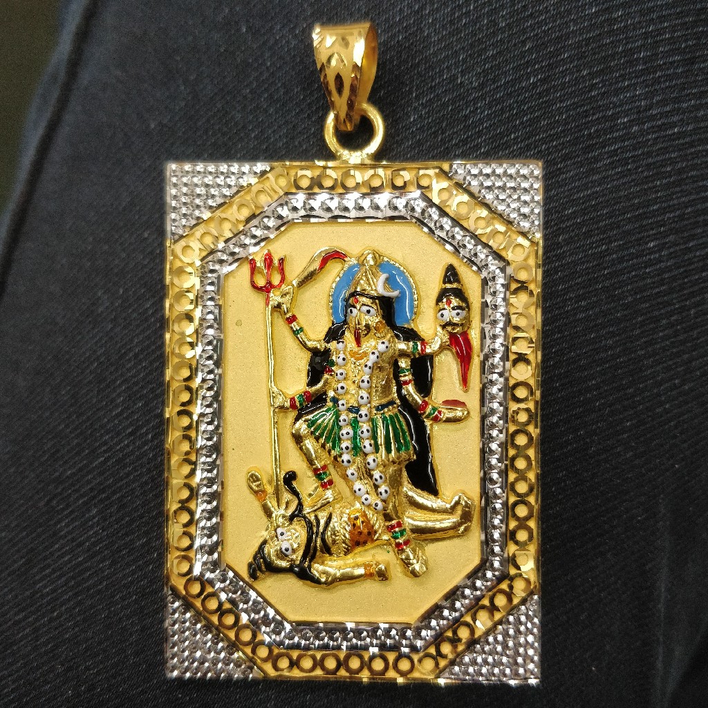 916 Gold Fancy Gent's Mahakali Maa Pendant - Image 2
