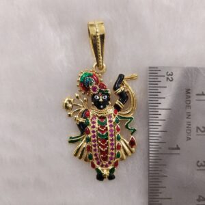 916 Gold Fancy Gent's Solid Shreenathji Pendant