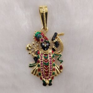 916 Gold Fancy Gent's Solid Shreenathji Pendant