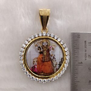 916 Gold Fancy Gent's Photo Frame Pendant