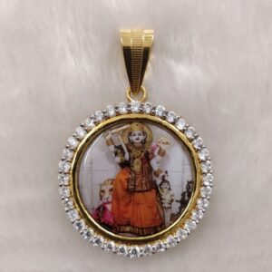 916 Gold Fancy Gent's Photo Frame Pendant