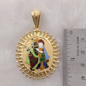 916 Gold Fancy Gents Radha-Krishna Pendant