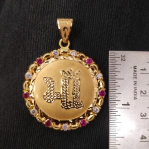 916 Gold Fancy Gent's Maa Named Pendant